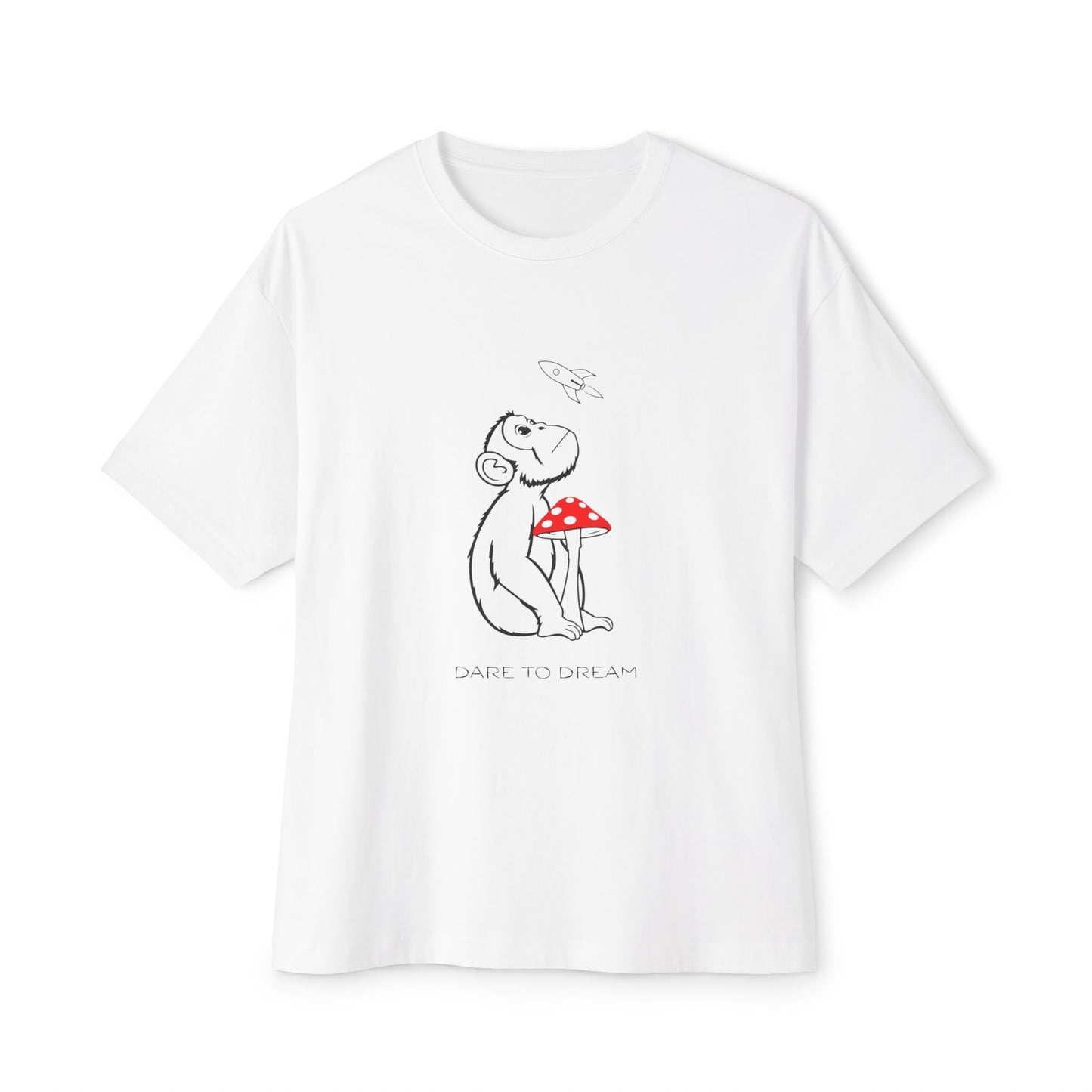 T-Shirt — 'Meet Me Under the Mushroom' Minimal Mushroom Bear Graphic Tee